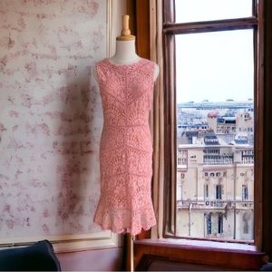 New Look Pink Lace Sleeveless Midi Dress